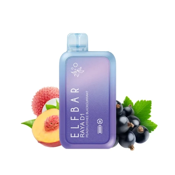 ElfBar BC10000 (Raya D1 Sunit) – 桃ライチカシラント (Peach Lychee Blackcurrant)