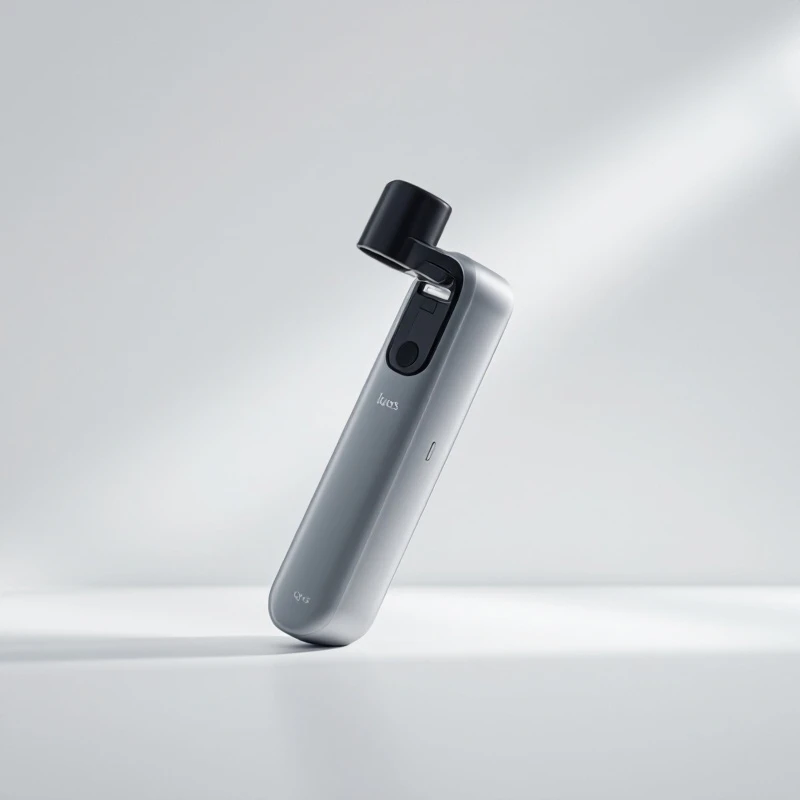 iqos クリーニング ボタンの正しい押し方を示す解説画像