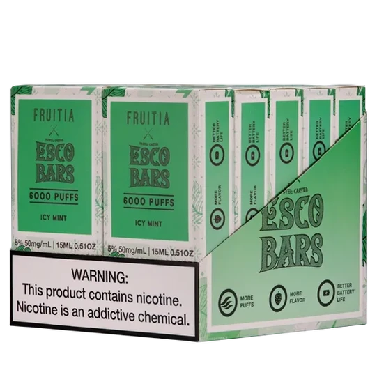Esco Bar Icy Mint(アイシーミント) 6000 Puffs-Mymoods.vip