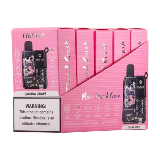 Sakura Grape(桜ブドウ) Pyne Pod Boost 8500 Puffs-Mymoods.vip