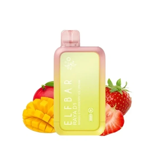 ElfBar BC10000 (Raya D1 Sunit) – マンゴーイチゴアイスクリーム (Mango Strawberry lce Cream)-Mymoods.vip