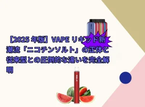 【2025 年版】VAPE リキッド新潮流「ニコチンソルト」の正体と従来型との圧倒的な違いを完全解明