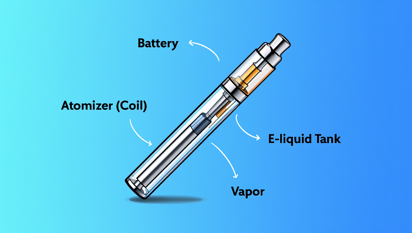VAPEの仕組みを解説するイメージ