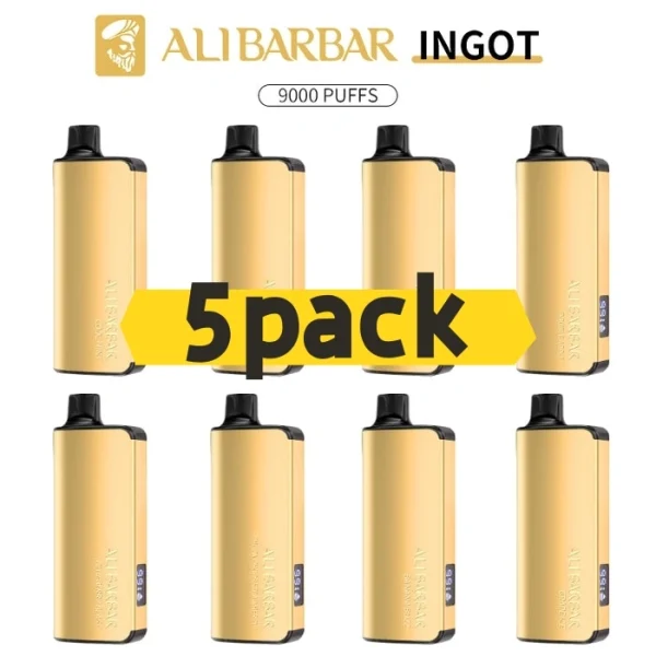 ALIBARBAR INGOT 9000 Puffs 5pack Multiple flavors
