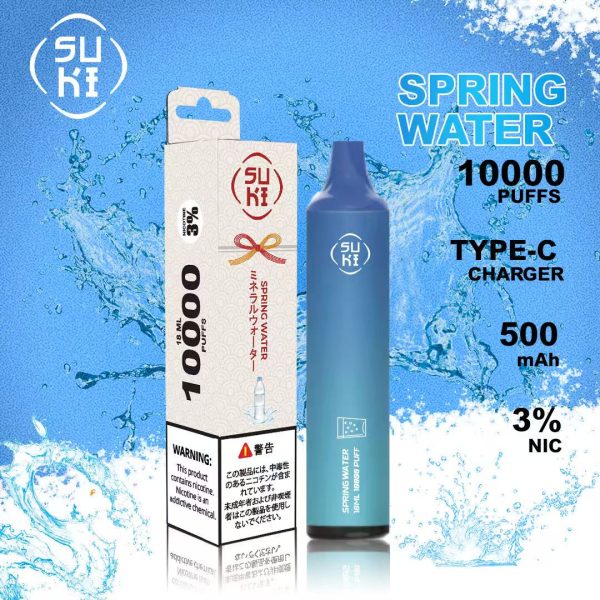 SUKI 10000 Puffs -spring water- 3 pack