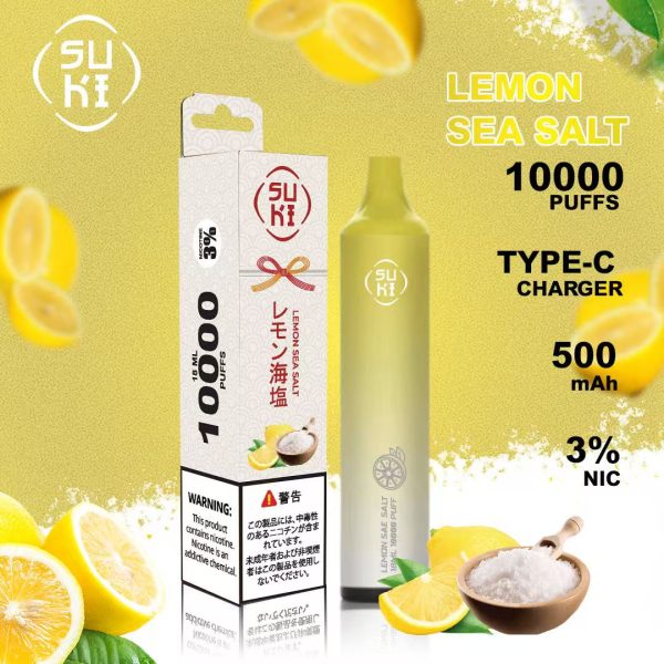 SUKI 10000 Puffs -lemon sea salt- 3 pack