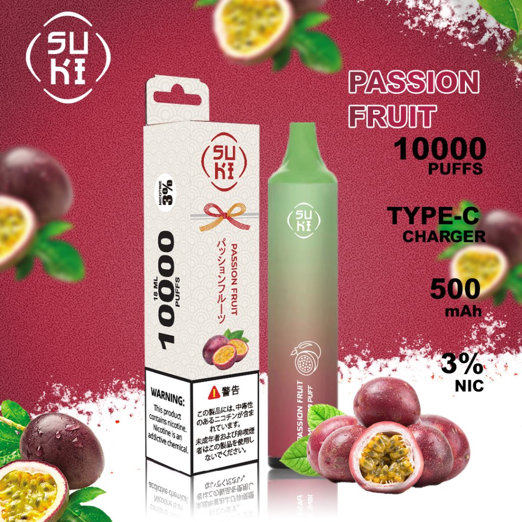 SUKI 10000 Puffs - passion fruit- 3 pack