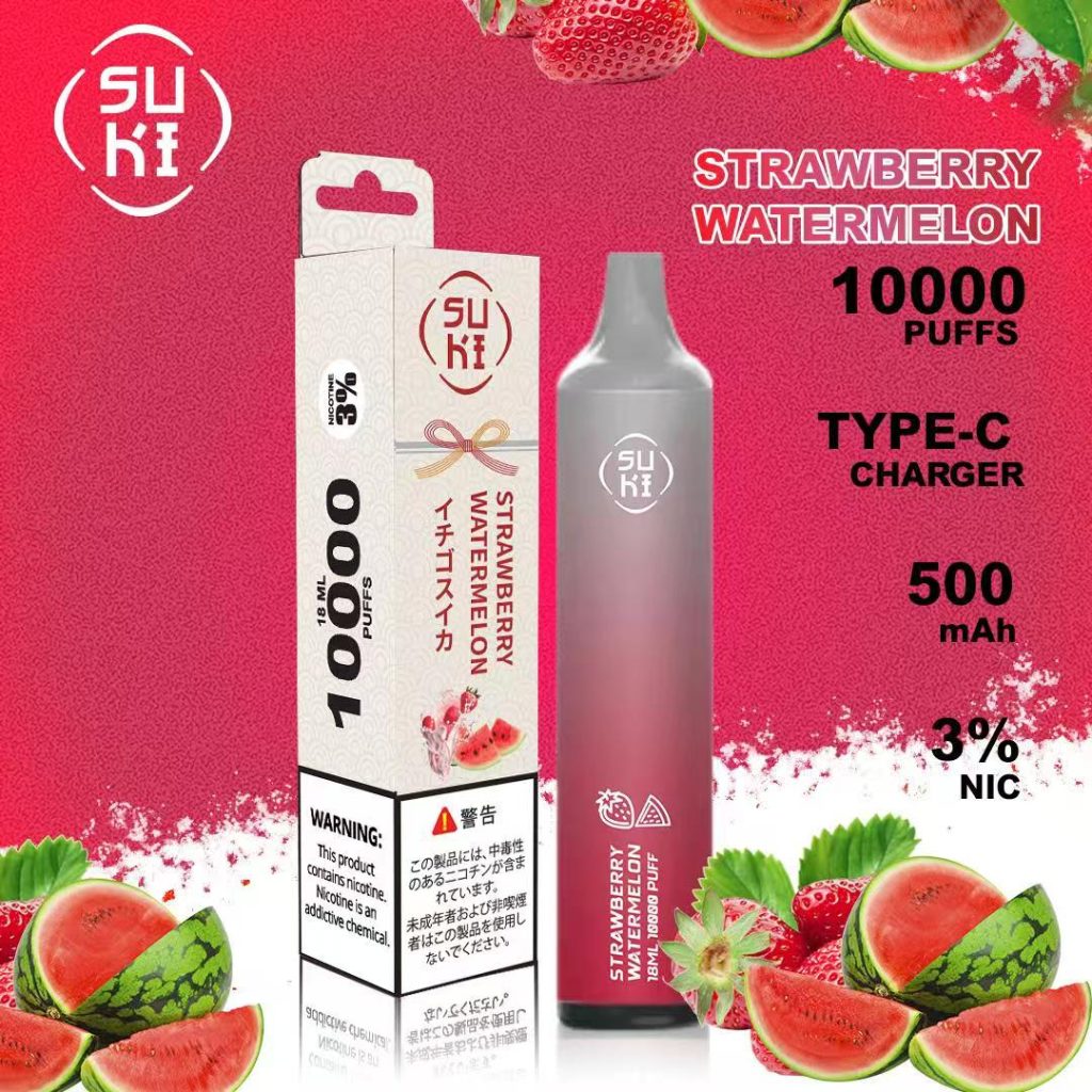 SUKI 10000 Puffs - strawberry watermelon- 3 pack