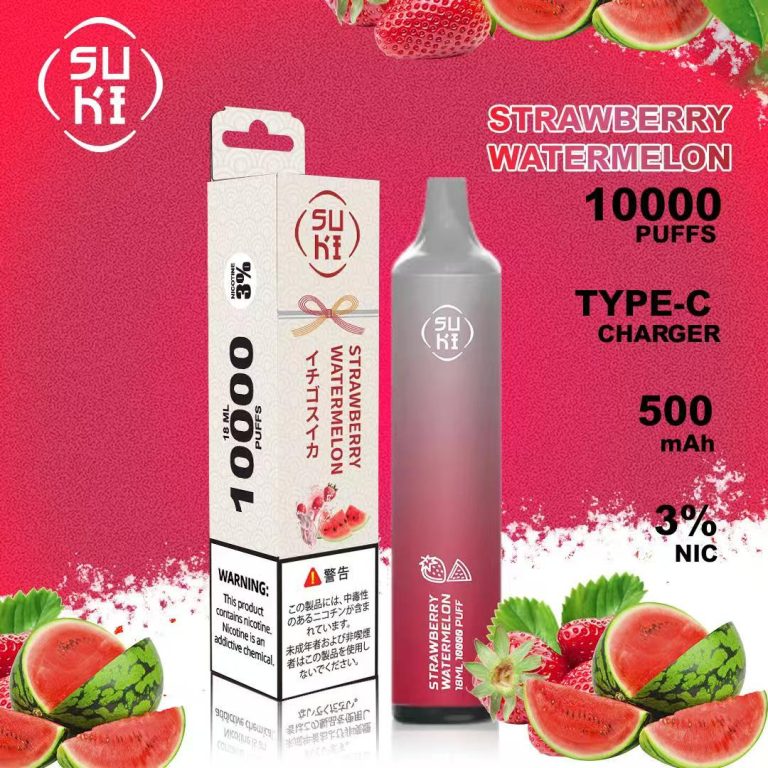 SUKI 10000 Puffs - strawberry watermelon- 3 pack