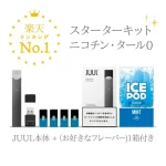 【JUUL】 本体 ＋ ICE POD (メンソール特化) ノンニコチンカートリッジ1箱付き 〈吸いごたえバツグン！〉(jp-vape.com)