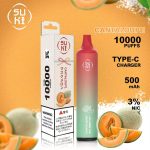SUKI 10000 Puffs - カンタロープ-cantaloupe - 10 pack
