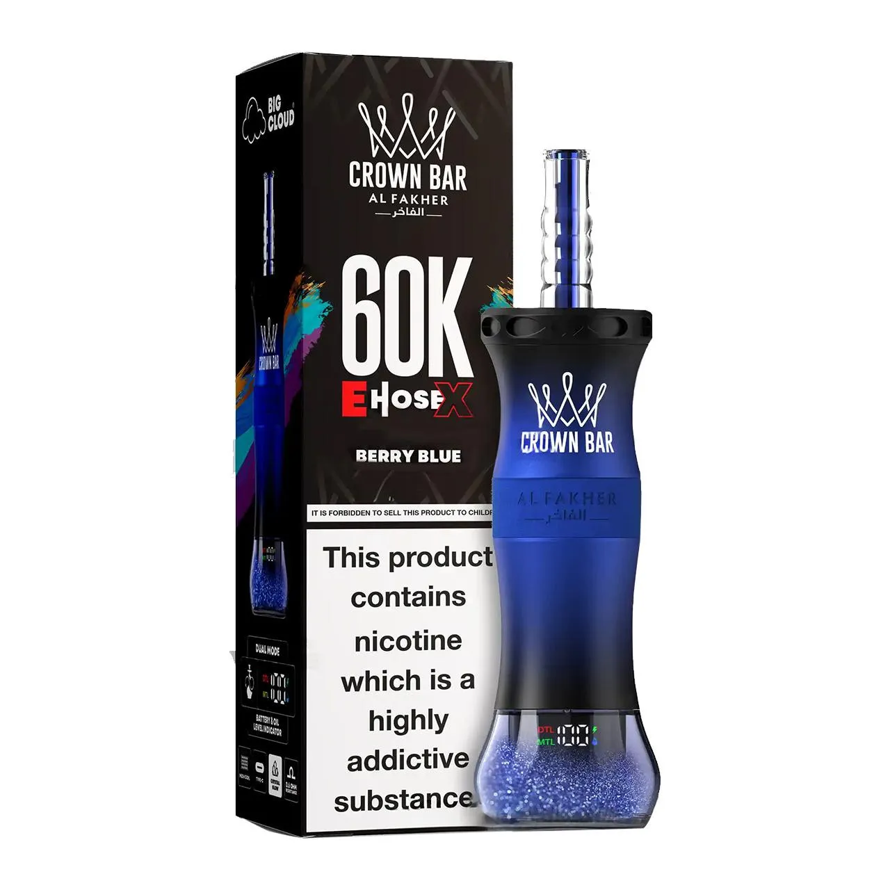 Al Fakher Crown Bar E Hose X 60k Puffs-10パック以上 - 画像 (24)