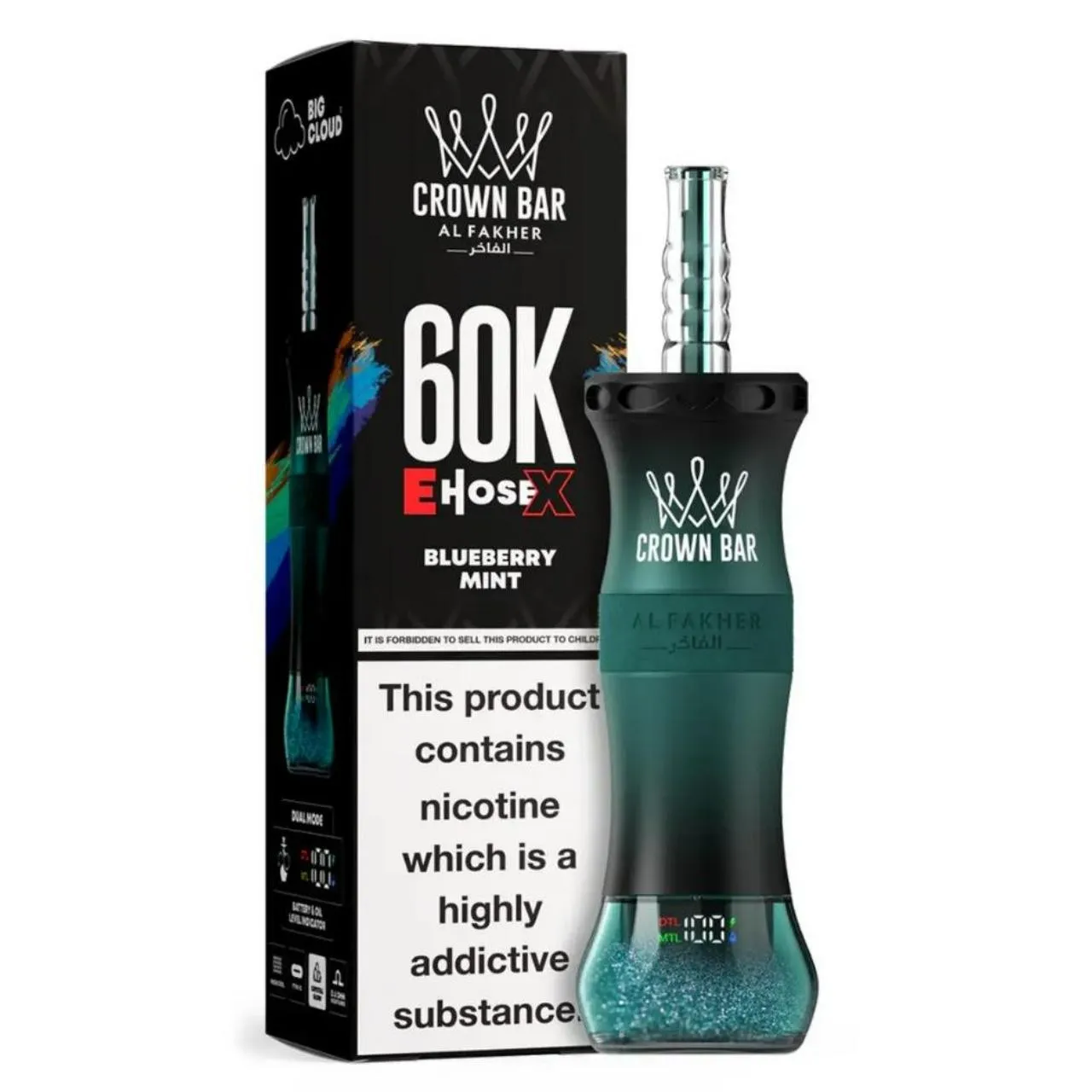 Al Fakher Crown Bar E Hose X 60k Puffs-10パック以上 - 画像 (21)