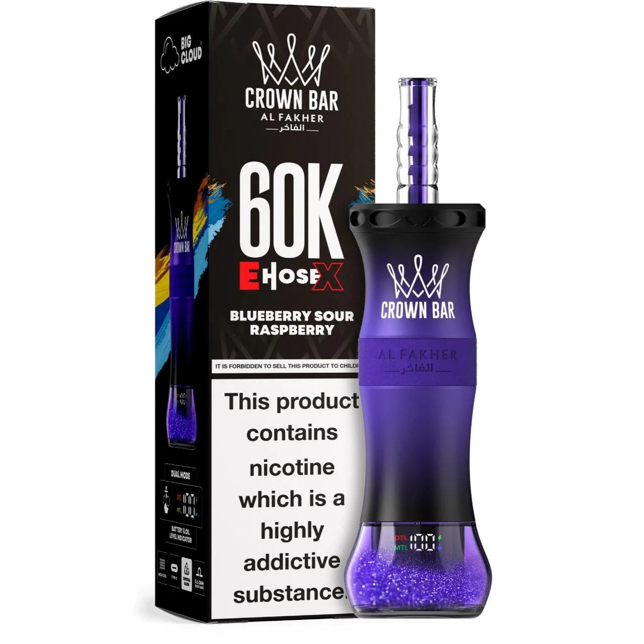 Al Fakher Crown Bar E Hose X 60k Puffs-10パック以上 - 画像 (14)