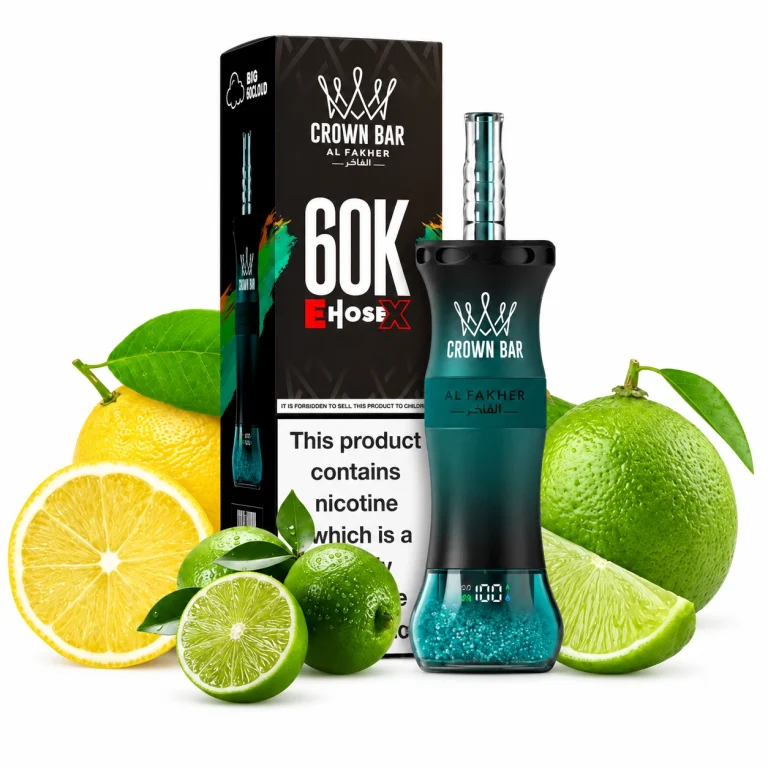 Al Fakher Crown Bar E Hose X 60k Puffs Lemon Lime レモンライム